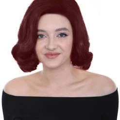 HPO Adult Women's Short Wavy Halloween Modern Wife Wig Multiple Color Options