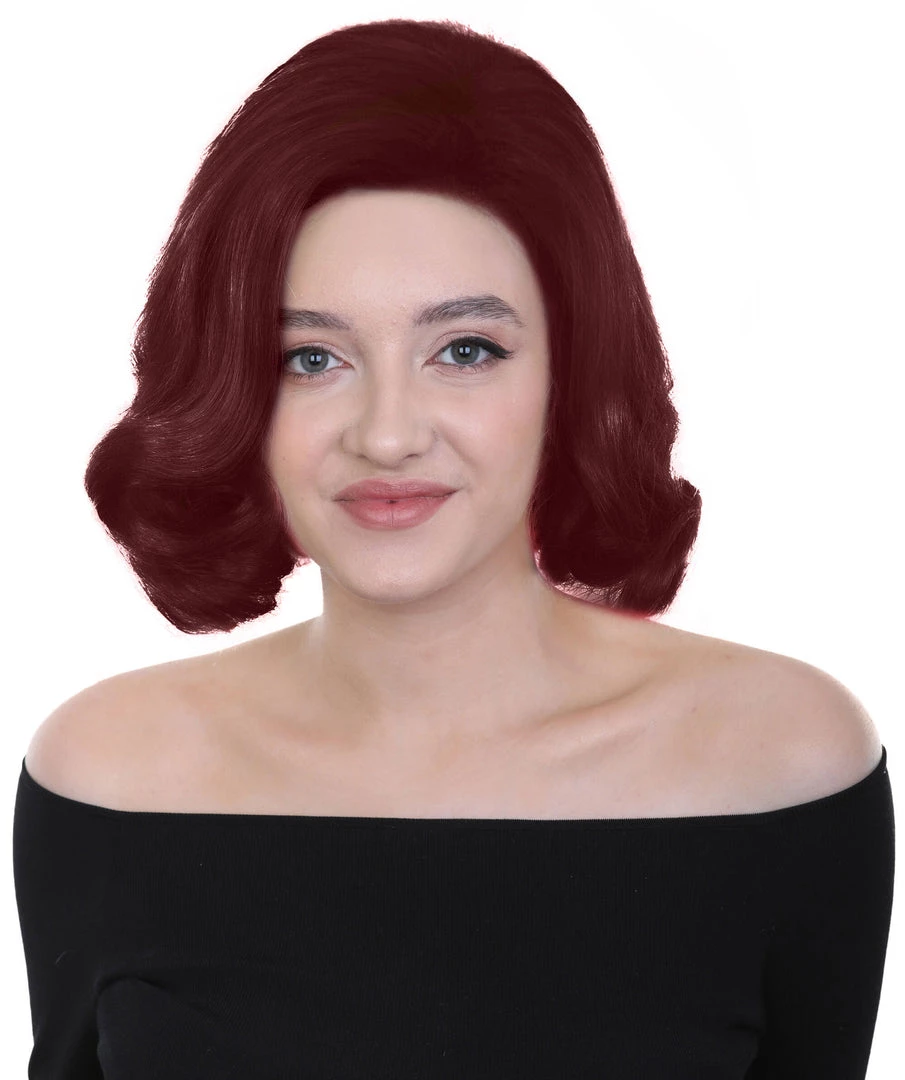 HPO Adult Women's Short Wavy Halloween Modern Wife Wig Multiple Color Options