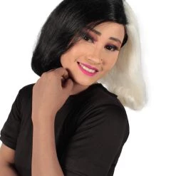 HPO Adult Women's Short Wavy Halloween Modern Wife Wig Multiple Color Options