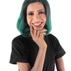 HPO Adult Women's Short Wavy Halloween Modern Wife Wig Multiple Color Options