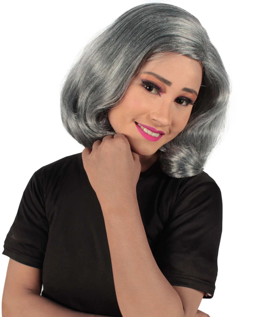 HPO Adult Women's Short Wavy Halloween Modern Wife Wig Multiple Color Options