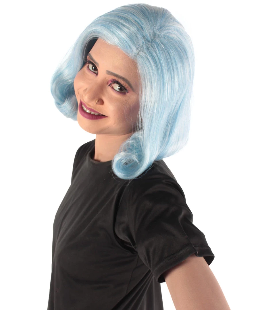 HPO Adult Women's Short Wavy Halloween Modern Wife Wig Multiple Color Options