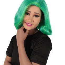 HPO Adult Women's Short Wavy Halloween Modern Wife Wig Multiple Color Options