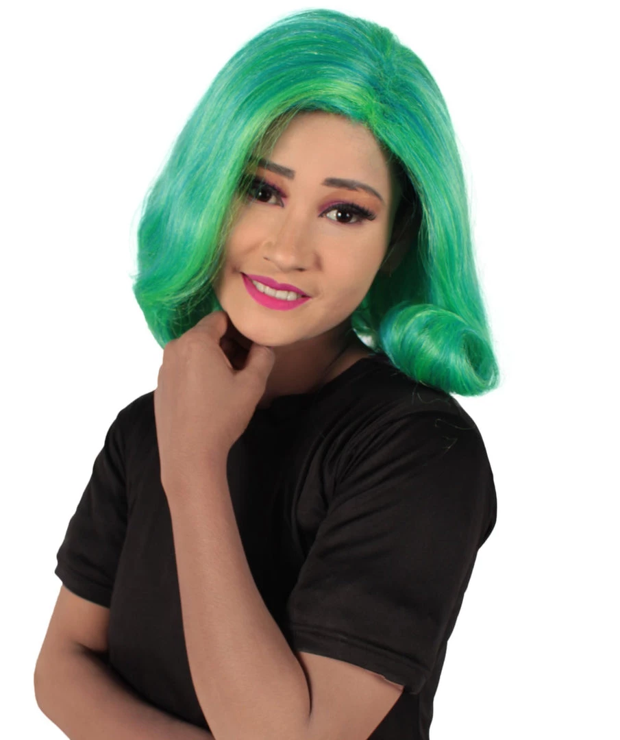 HPO Adult Women's Short Wavy Halloween Modern Wife Wig Multiple Color Options