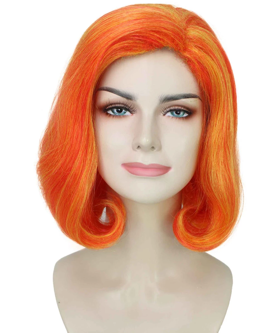 HPO Adult Women's Short Wavy Halloween Modern Wife Wig Multiple Color Options