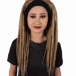 HPO Adult Women's Deluxe Brown Dreadlocks Wig