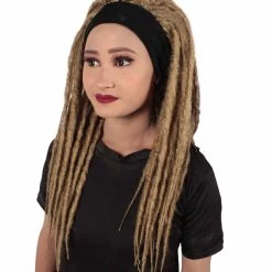 HPO Adult Women's Deluxe Brown Dreadlocks Wig