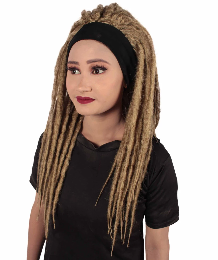 HPO Adult Women's Deluxe Brown Dreadlocks Wig