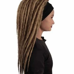 HPO Adult Women's Deluxe Brown Dreadlocks Wig