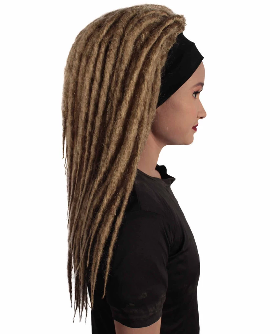HPO Adult Women's Deluxe Brown Dreadlocks Wig
