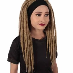 HPO Adult Women's Deluxe Brown Dreadlocks Wig
