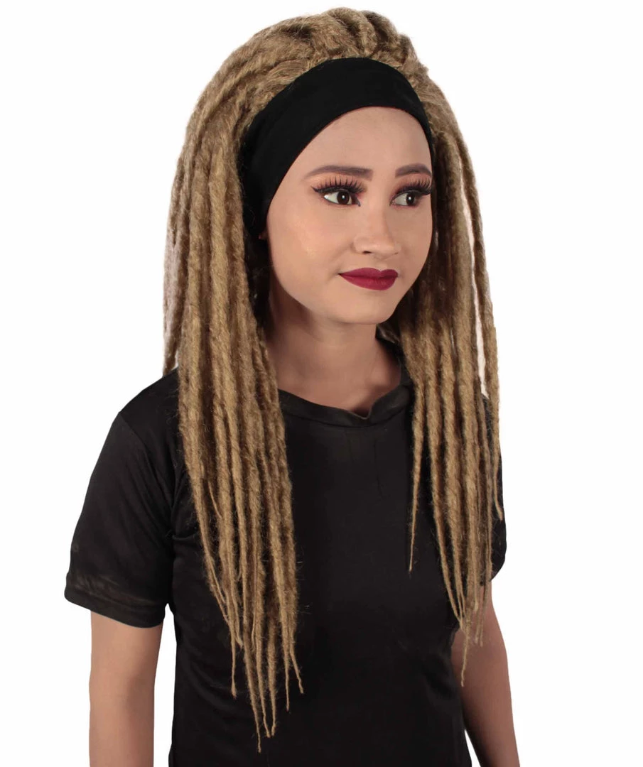HPO Adult Women's Deluxe Brown Dreadlocks Wig