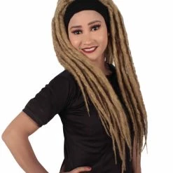 HPO Adult Women's Deluxe Brown Dreadlocks Wig
