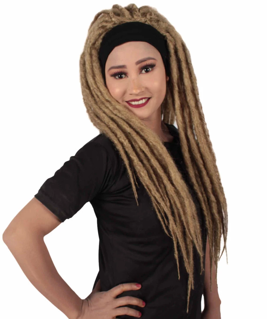 HPO Adult Women's Deluxe Brown Dreadlocks Wig