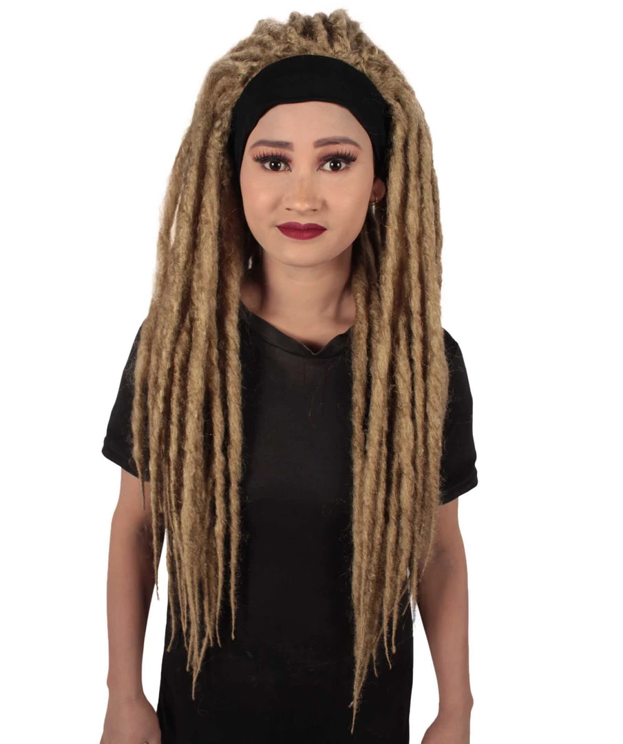 HPO Adult Women's Deluxe Brown Dreadlocks Wig