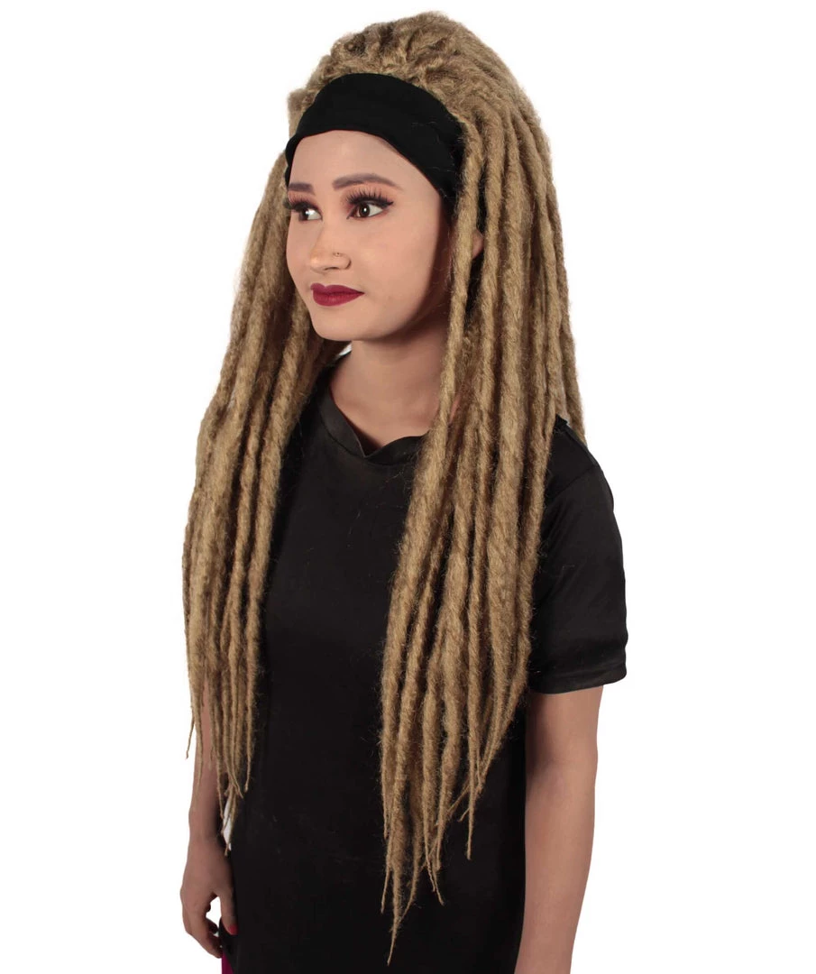 HPO Adult Women's Deluxe Brown Dreadlocks Wig