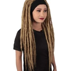 HPO Adult Women's Deluxe Brown Dreadlocks Wig