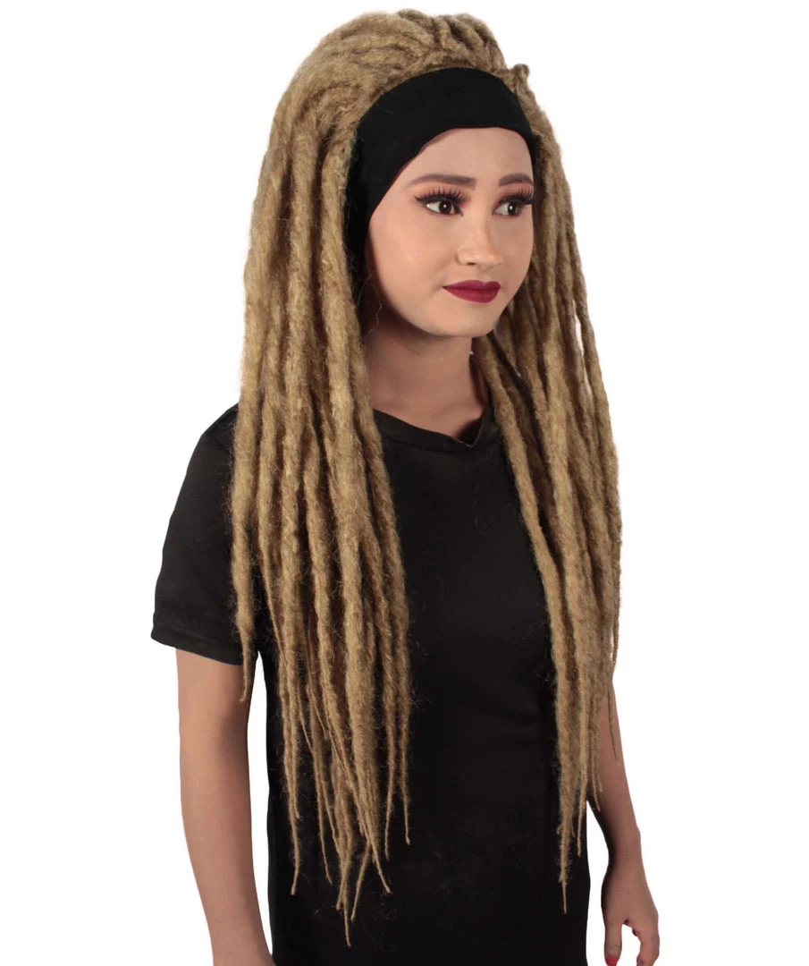 HPO Adult Women's Deluxe Brown Dreadlocks Wig
