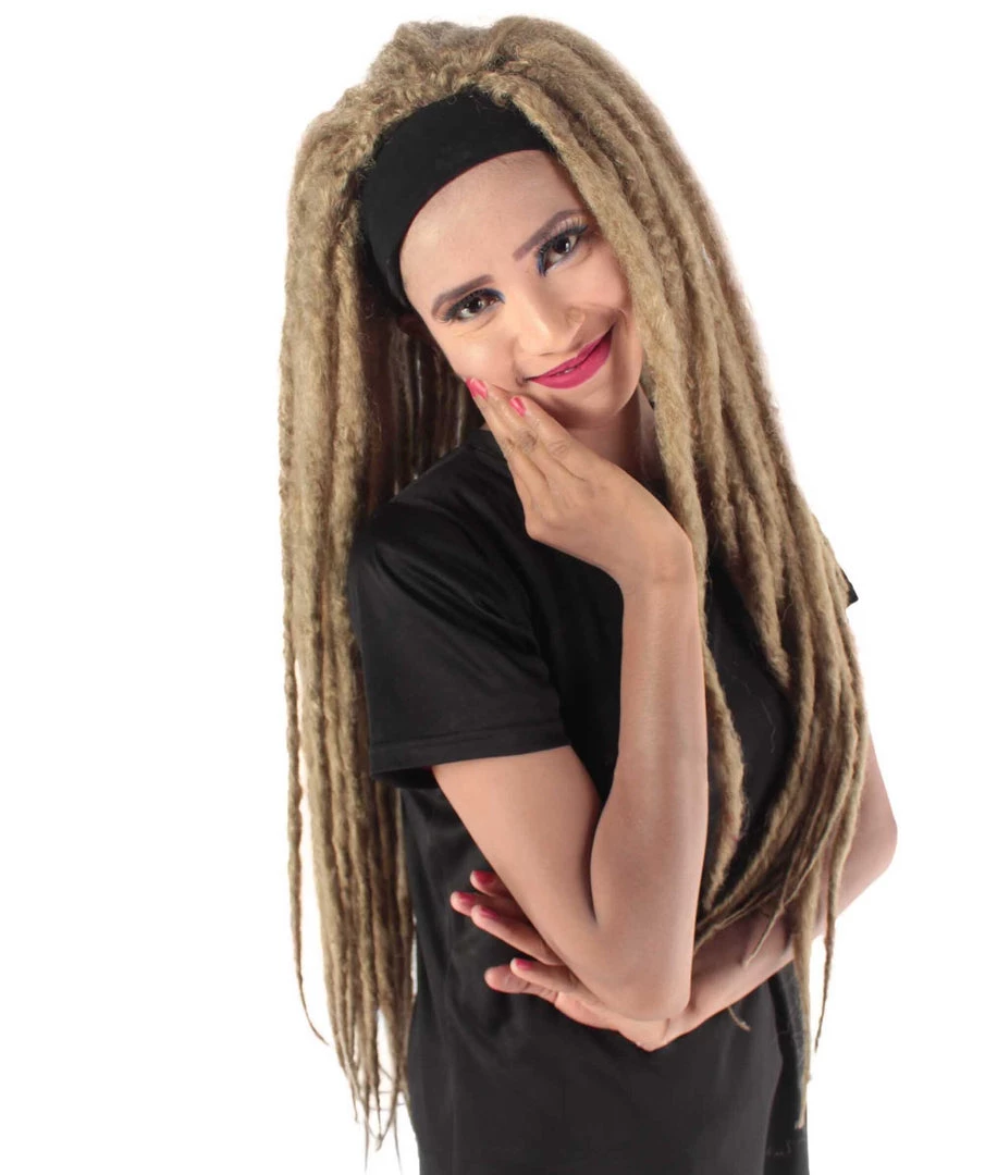 HPO Adult Women's Deluxe Brown Dreadlocks Wig