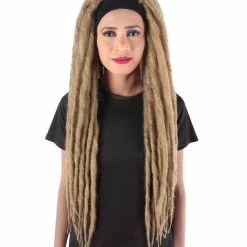 HPO Adult Women's Deluxe Brown Dreadlocks Wig
