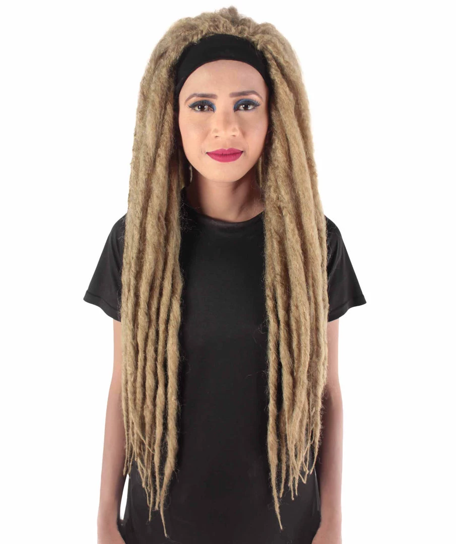 HPO Adult Women's Deluxe Brown Dreadlocks Wig