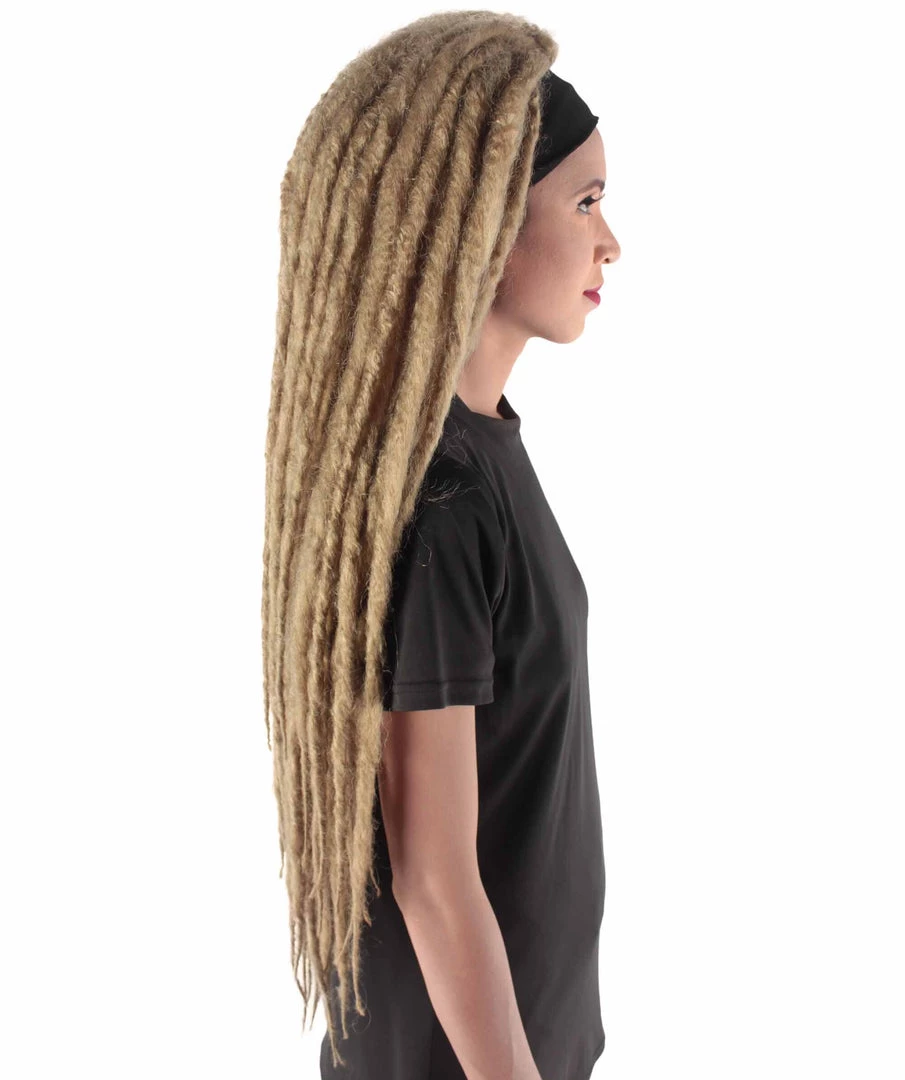 HPO Adult Women's Deluxe Brown Dreadlocks Wig