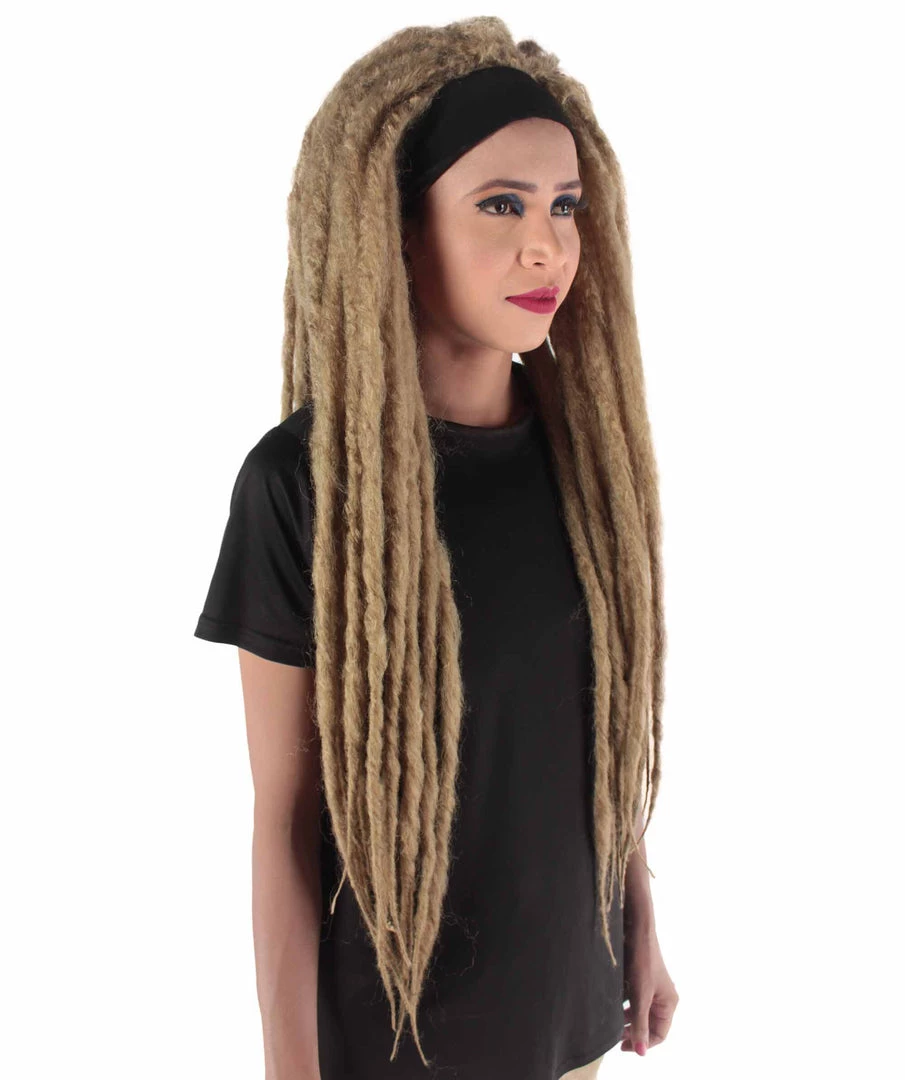 HPO Adult Women's Deluxe Brown Dreadlocks Wig