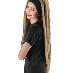 HPO Adult Women's Deluxe Brown Dreadlocks Wig