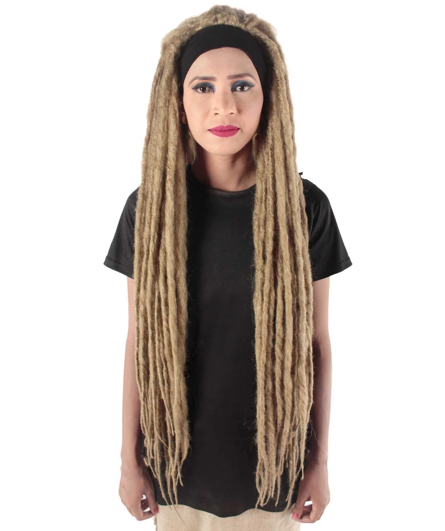 HPO Adult Women's Deluxe Brown Dreadlocks Wig