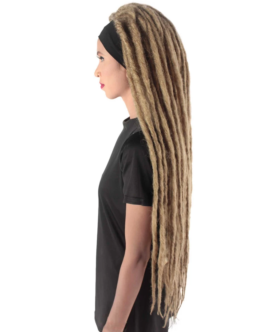 HPO Adult Women's Deluxe Brown Dreadlocks Wig