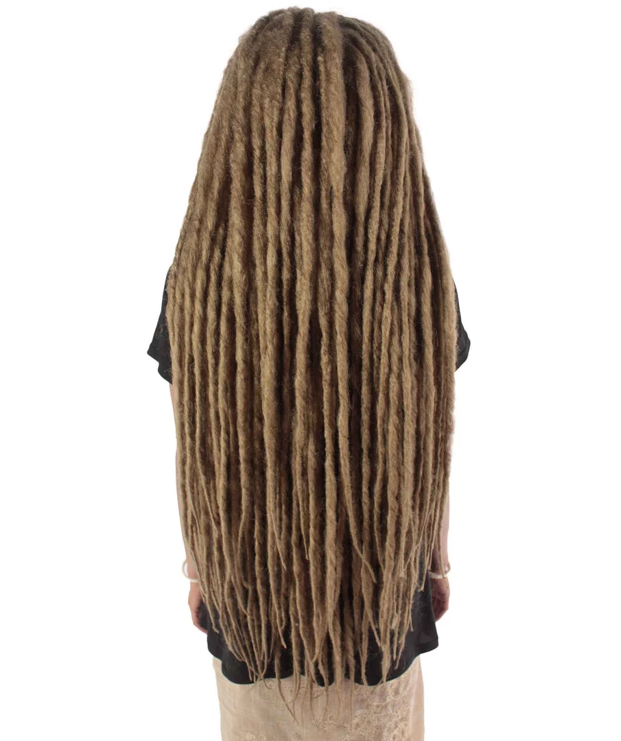 HPO Adult Women's Deluxe Brown Dreadlocks Wig