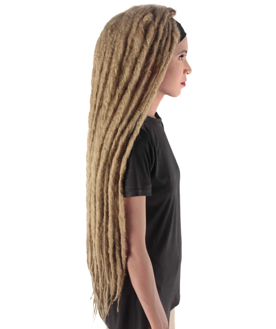 HPO Adult Women's Deluxe Brown Dreadlocks Wig