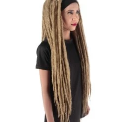 HPO Adult Women's Deluxe Brown Dreadlocks Wig