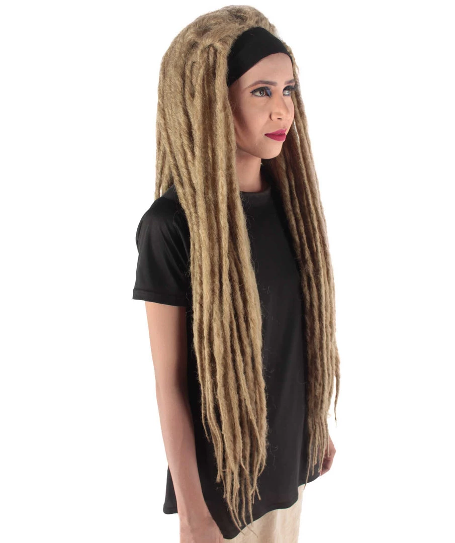 HPO Adult Women's Deluxe Brown Dreadlocks Wig