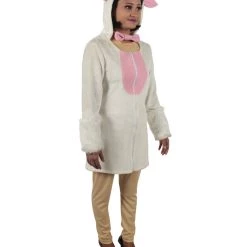 HPO Adult Women's White And Pink Dress Sheep Costume Bundle