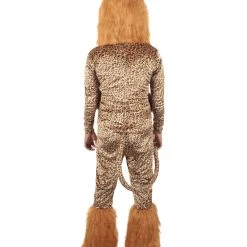 HPO Adult Women's Brown Jumpsuit Lion Costume Bundle