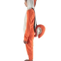 HPO Adult Women's Orange And White Jumpsuit Squirrel Costume Bundle