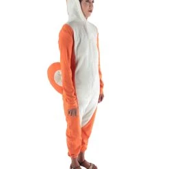 HPO Adult Women's Orange And White Jumpsuit Squirrel Costume Bundle