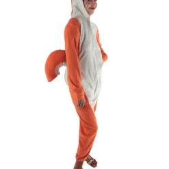 HPO Adult Women's Orange And White Jumpsuit Squirrel Costume Bundle