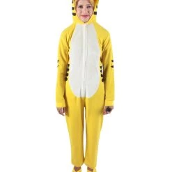HPO Adult Women's Yellow And White Jumpsuit Tiger Costume Bundle