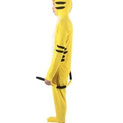 HPO Adult Women's Yellow And White Jumpsuit Tiger Costume Bundle