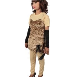 HPO Adult Women's Brows Leopard Costume Bundlen And Black Dres
