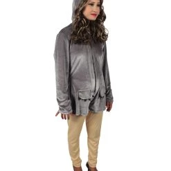 HPO Adult Women's Grey Dress With Shorts Koala Costume Bundle