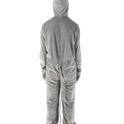 HPO Adult Men's Grey And White Jumpsuit Mouse Costume Bundle