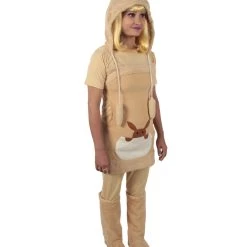HPO Adult Women's Khaki Dress Kangaroo Costume Bundle