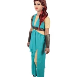 HPO Adult Women's Blue Medieval Warrior Costume Bundle, Multiple Size Options