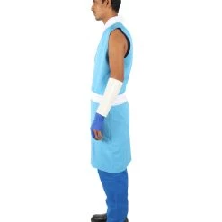 HPO Adult Men's Blue & White Straight Long Waterbender Animated Costume