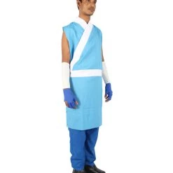 HPO Adult Men's Blue & White Straight Long Waterbender Animated Costume