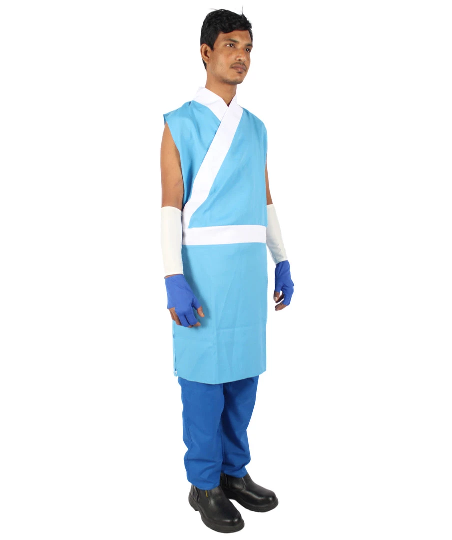 HPO Adult Men's Blue & White Straight Long Waterbender Animated Costume