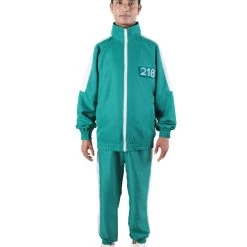 HPO Adult Unisex K-drama Survival Game TV Show Player Green Jumpsuit Cosplay Costume